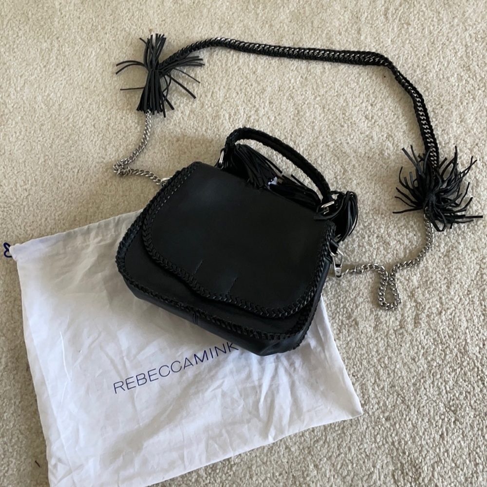 Rebecca Minkoff black tassel purse